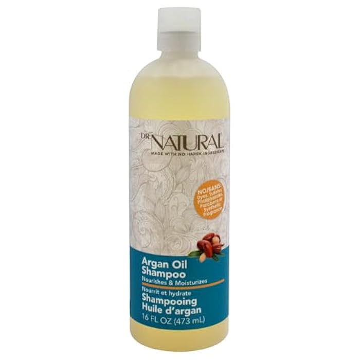 Dr. Natural Nourishing Argan Oil Shampoo - Hydrating for Dry Hair - Clarifying to Control Frizz - For All Hair Types - 16 oz - Image 1