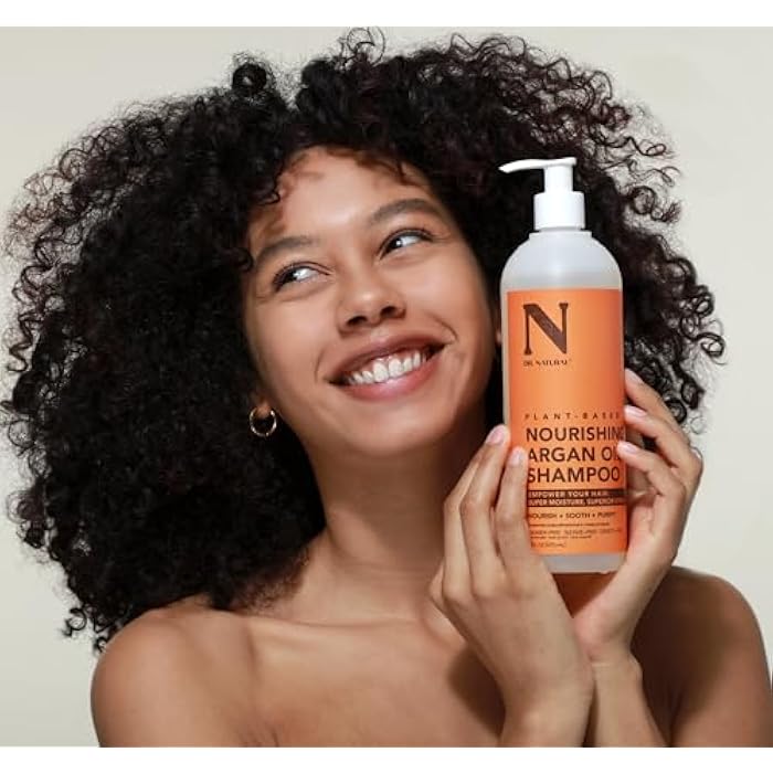 Dr. Natural Nourishing Argan Oil Shampoo - Hydrating for Dry Hair - Clarifying to Control Frizz - For All Hair Types - 16 oz - Image 5