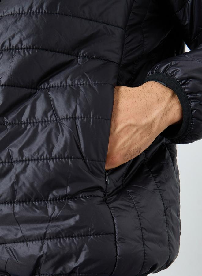 Styli Men Black Oversized Puffer Jacket with Hood - Image 4