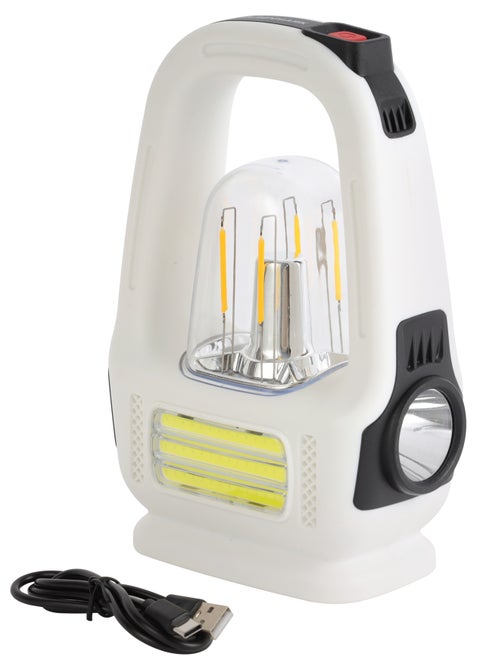 Olsenmark Rechargeable LED Tungsten Light with Solar- OME2841/ Long Operating Time 4 Hours, Multi-Functional Lighting, COB Technology, Portable and Light-Weight Design