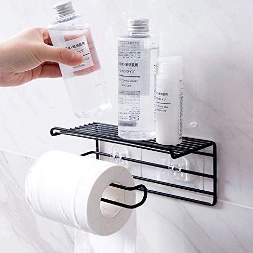 Killerzone Paper Towel Holders Wall Mounted Wrought Iron Free Punch Paper Roll Holder Bathroom Towel Household Rack for Bathroom Kitchen Garage Home Storage Hanger - Image 3