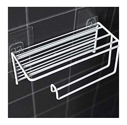 Killerzone Paper Towel Holders Wall Mounted Wrought Iron Free Punch Paper Roll Holder Bathroom Towel Household Rack for Bathroom Kitchen Garage Home Storage Hanger - Image 4