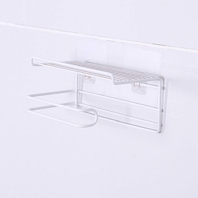 Killerzone Paper Towel Holders Wall Mounted Wrought Iron Free Punch Paper Roll Holder Bathroom Towel Household Rack for Bathroom Kitchen Garage Home Storage Hanger - Image 2