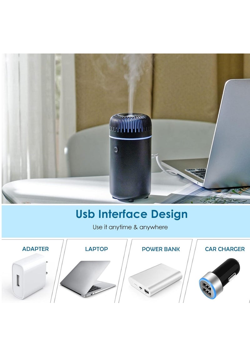 نكومي - مرطب ناشر الهواء في السيارة، ناشر الهواء بالزيوت العطرية ناشر الهواء المحمول الصغير المحمول USB، ناشر الهواء المحمول الصغير لغرفة نوم المكتب في السيارة - Image 1