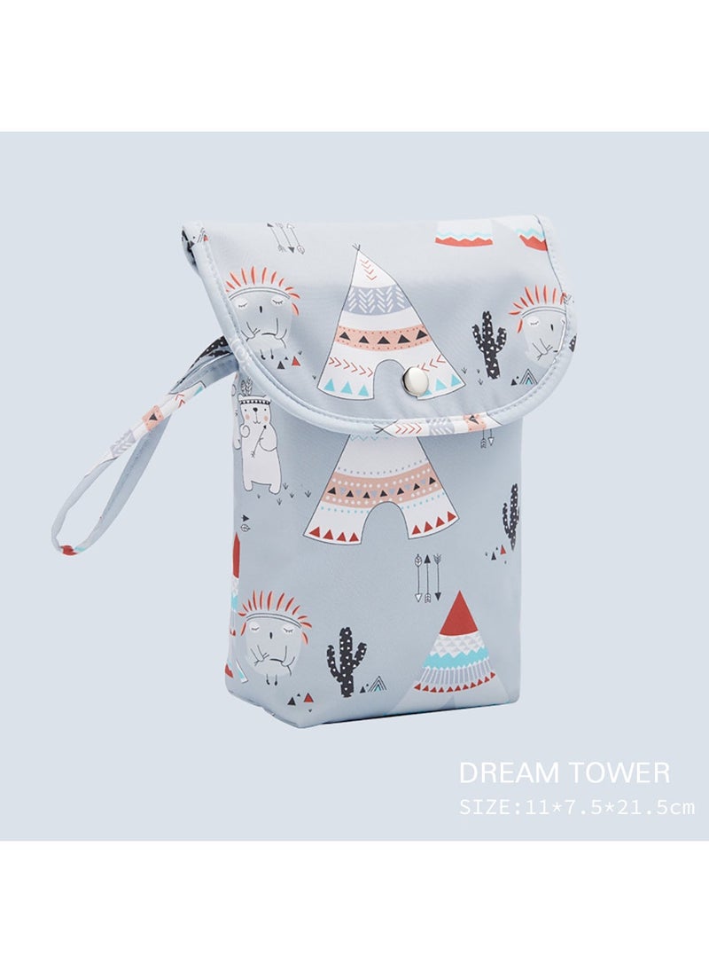 Baby Diaper Storage Bag Baby Diaper Diaper Bag Outgoing Carrying Bag Dream Tower