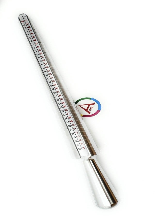 Aone Universal Ring Sizer Steel Gauge & Ring Stick Aluminium Set with International/Standard Markings for Measuring Finger Ring Sizes for Jewellery Making, Jewellery Repair & Hobby Crafts DIY - Image 2