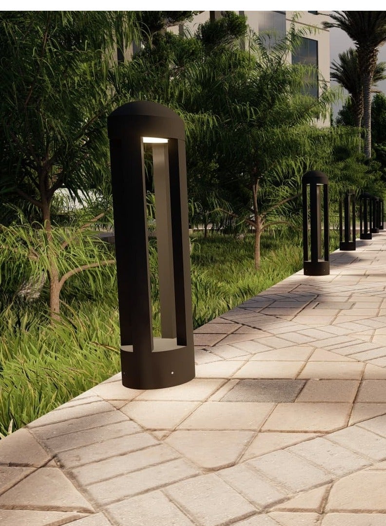 يوكاندل عمود إنارة حدائق دائرة أربع إتجاهات باللون الأسود - Image 3
