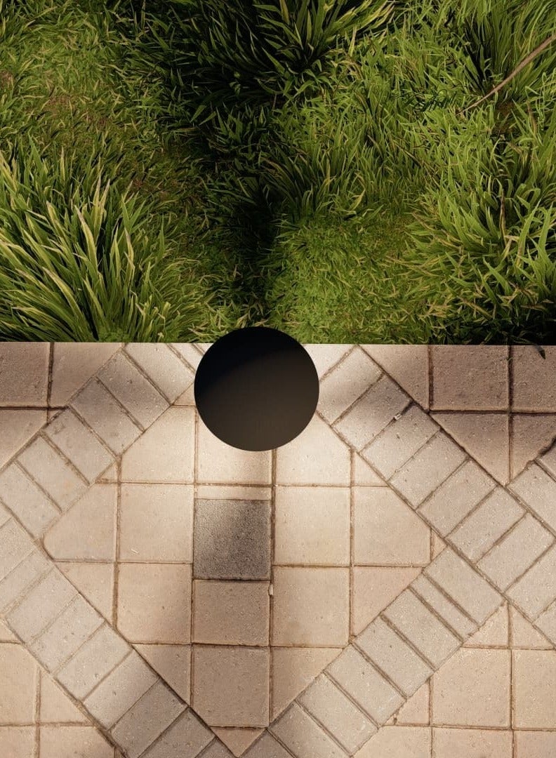 يوكاندل عمود إنارة حدائق دائرة أربع إتجاهات باللون الأسود - Image 4