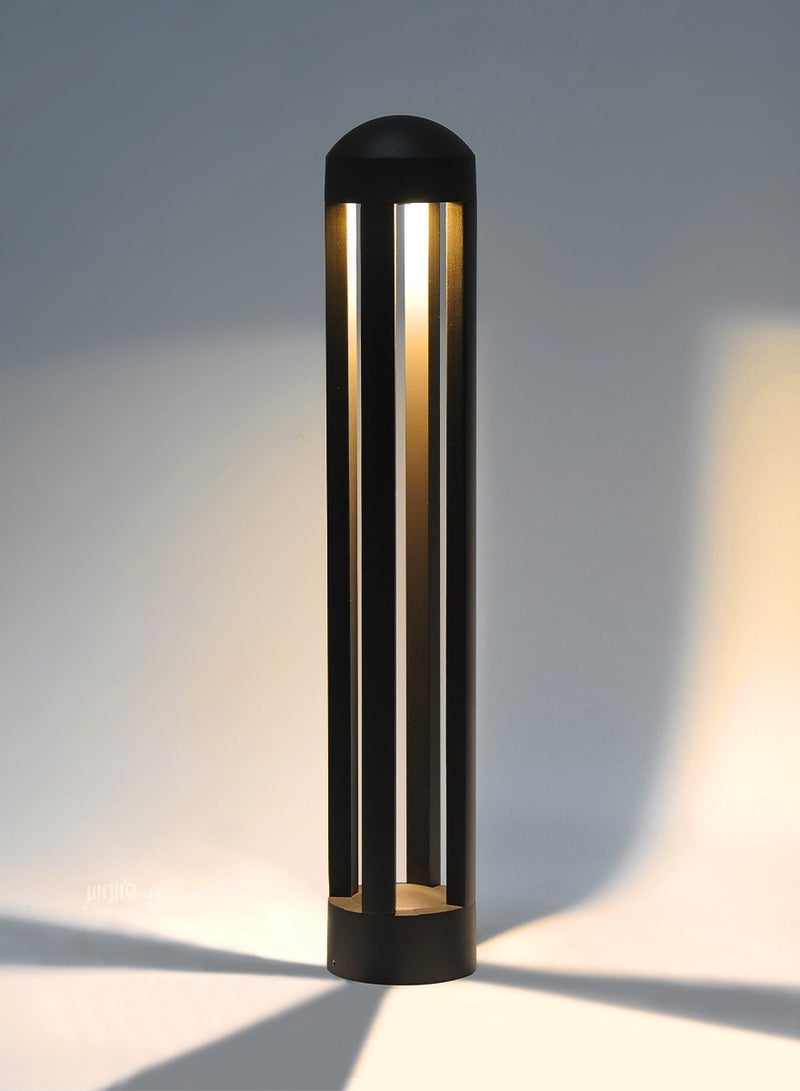 يوكاندل عمود إنارة حدائق دائرة أربع إتجاهات باللون الأسود - Image 1