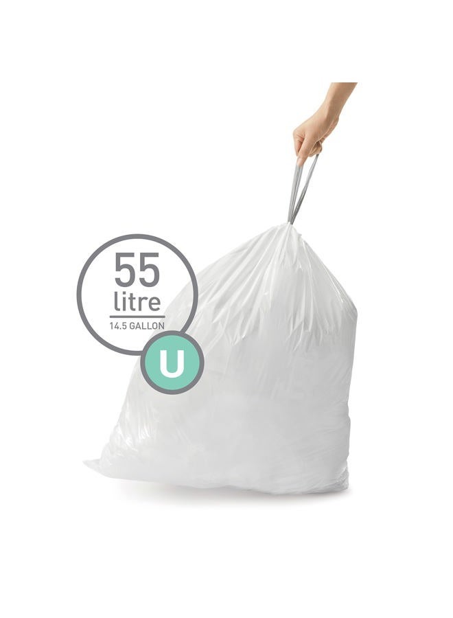 simplehuman CW0217 code U Custom Fit Bin Liners, White Plastic (Pack of 20 Liners) - Image 2