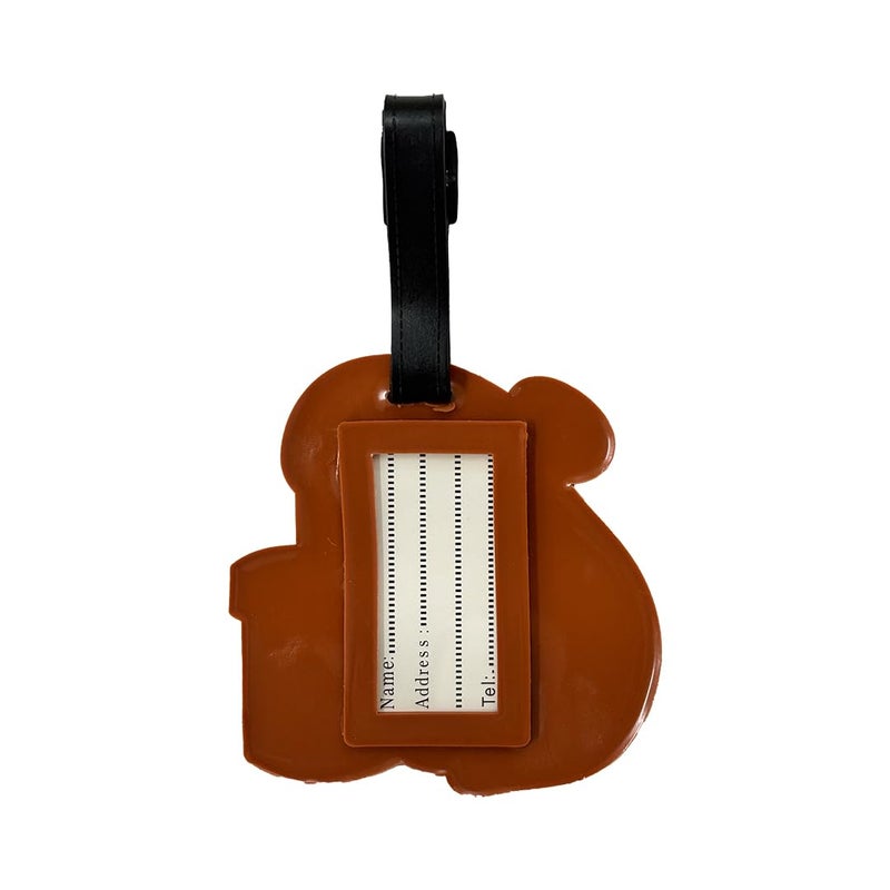 Eitheo بطاقات أمتعة للأطفال بطاقات أمتعة مع اسم وعنوان | بطاقات أمتعة سيليكون للحقائب، بطاقات لتحديد الحقائب/حقائب المدرسة ملصق ملون متعدد (مشروب كابيبارا) - Image 5