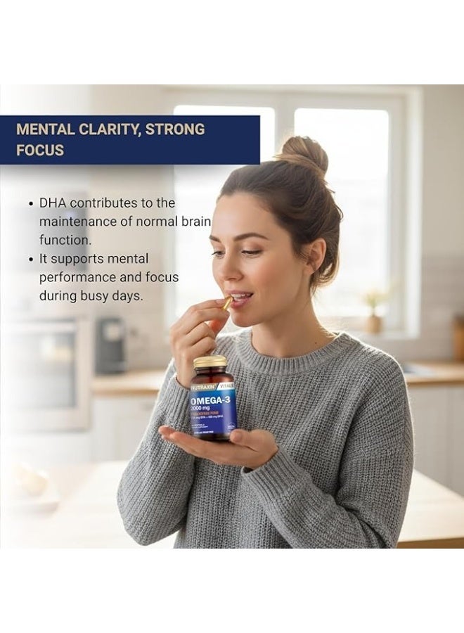 نوتركسين نوتراكسين فيتالز أوميجا 3 2000 ملجم، 60 كبسولة هلامية - Image 4