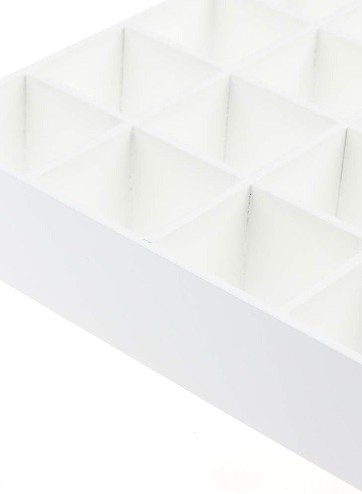 إي وورلد صندوق عرض خشبي أبيض بـ 16 قسمًا، مثالي لعرض الألعاب المصغرة والكريستال والأحجار، يتميّز بتصميم يمكن تثبيته على الحائط أو وضعه على الأرض. - Image 5