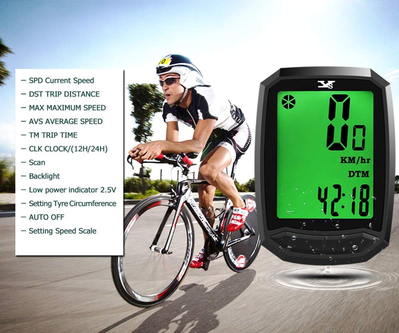 KASTEWILL Bicycle Speedometer Waterproof Wireless Cycle Bike Computer Bicycle Odometer with LCD Display & Multi-Functions - Image 3
