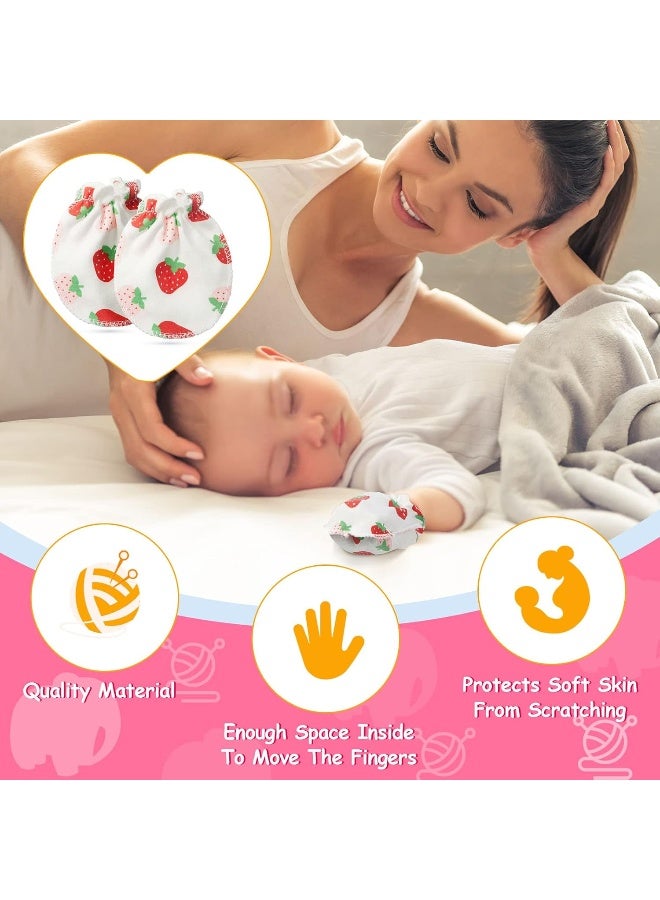 Geyoga Geyoga Newborn Baby Mittens No Scratch Mittens Soft Elastic Infant Baby Gloves for 0-6 Months Baby  - Image 4