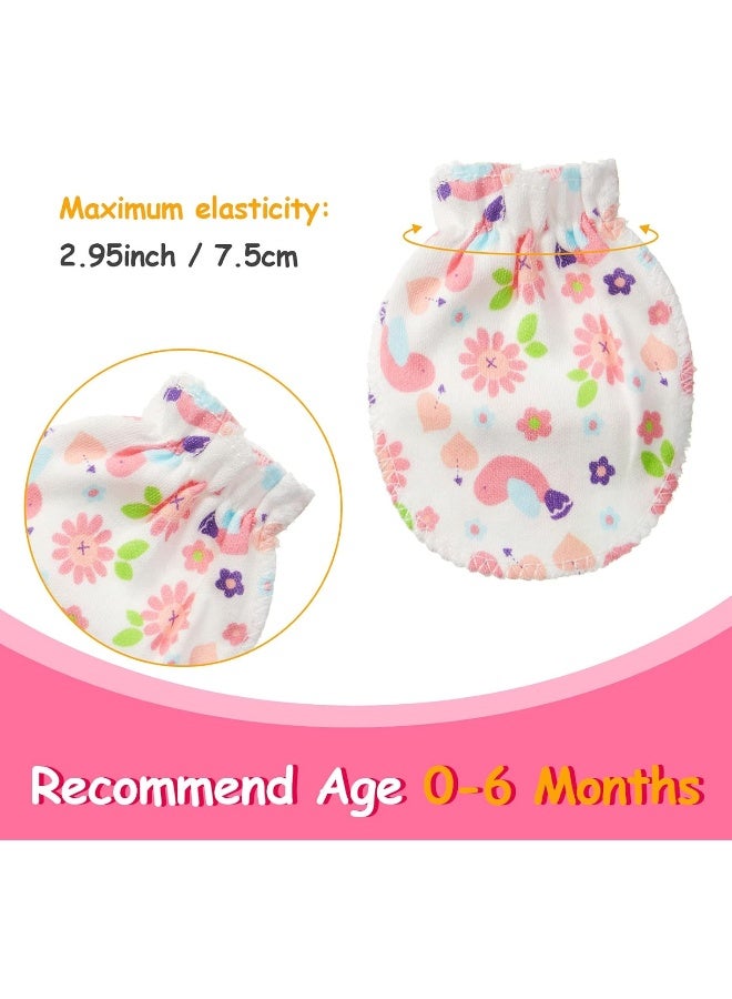 Geyoga Geyoga Newborn Baby Mittens No Scratch Mittens Soft Elastic Infant Baby Gloves for 0-6 Months Baby  - Image 2