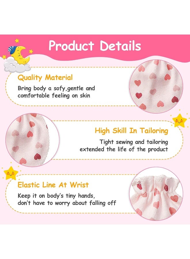 Geyoga Geyoga Newborn Baby Mittens No Scratch Mittens Soft Elastic Infant Baby Gloves for 0-6 Months Baby  - Image 3