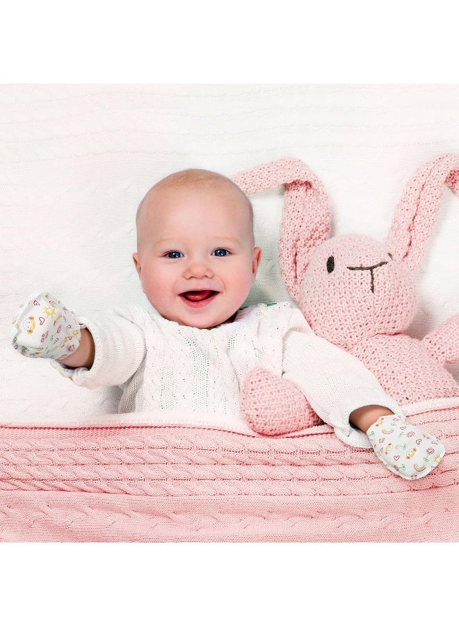 Geyoga Geyoga Newborn Baby Mittens No Scratch Mittens Soft Elastic Infant Baby Gloves for 0-6 Months Baby  - Image 5
