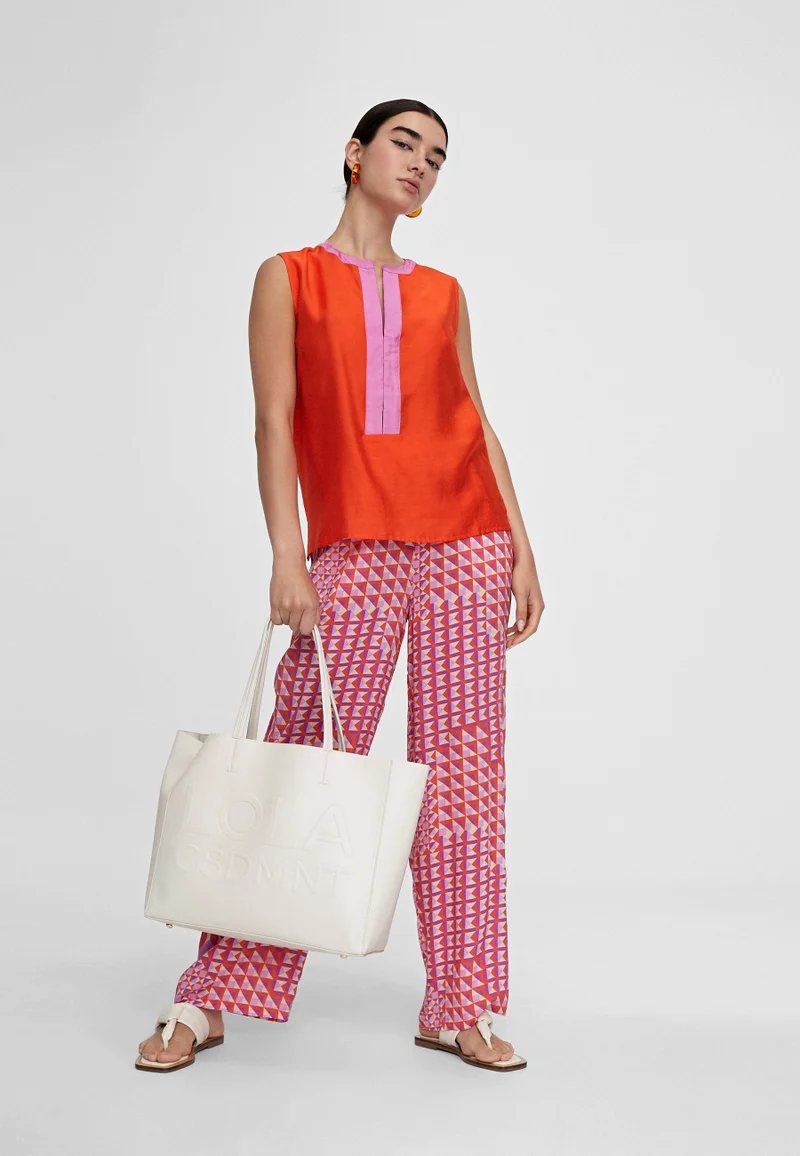 Lola Casademunt Two-tone top with vents