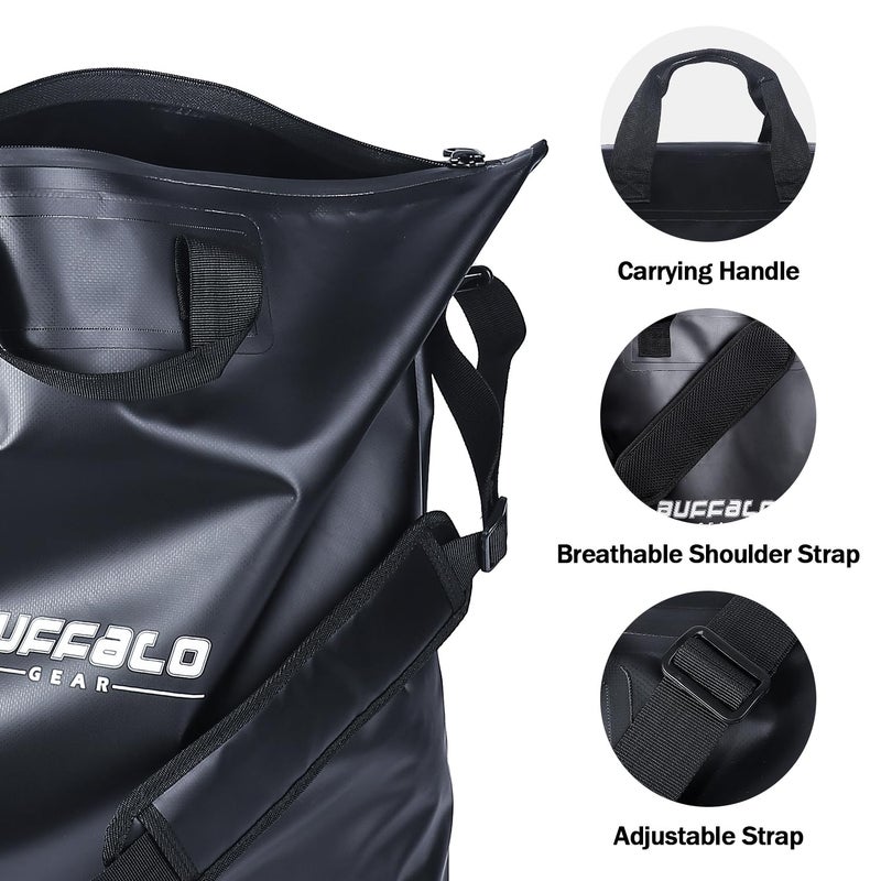 Buffalo Gear Heavy Duty Fishing Tournament Weigh Bag - Fish Weigh-in Catch Bag with Transparent Window & Oxygen Pump Pocket for Live Bait - Image 5