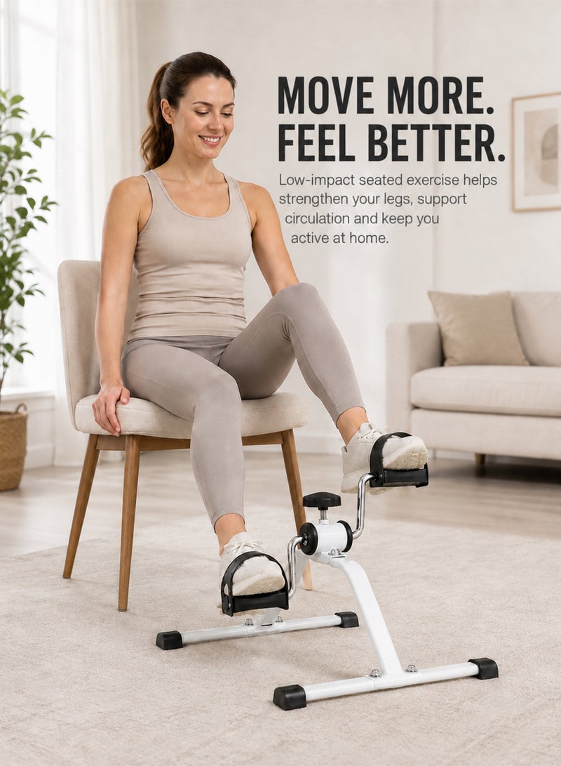 دي بلو Mini Exercise Bike Pedal Exerciser for Arms and Legs – Portable Under Desk Cycling Machine with Adjustable Resistance for Home, Office and Rehabilitation - Image 4