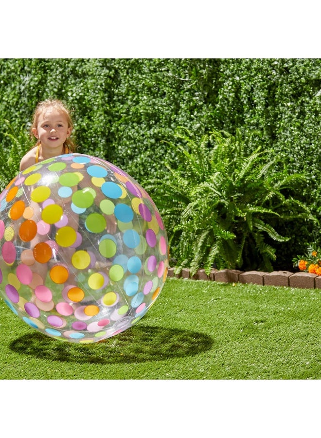 INTEX Jumbo Inflatable Beach Ball - 107cm (42-inch) Colorful Pool Toy - Ages 3+ - Image 5
