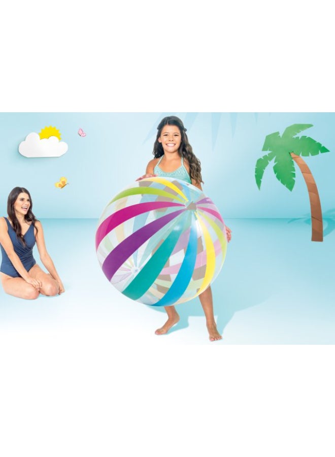INTEX Jumbo Inflatable Beach Ball - 107cm (42-inch) Colorful Pool Toy - Ages 3+ - Image 3