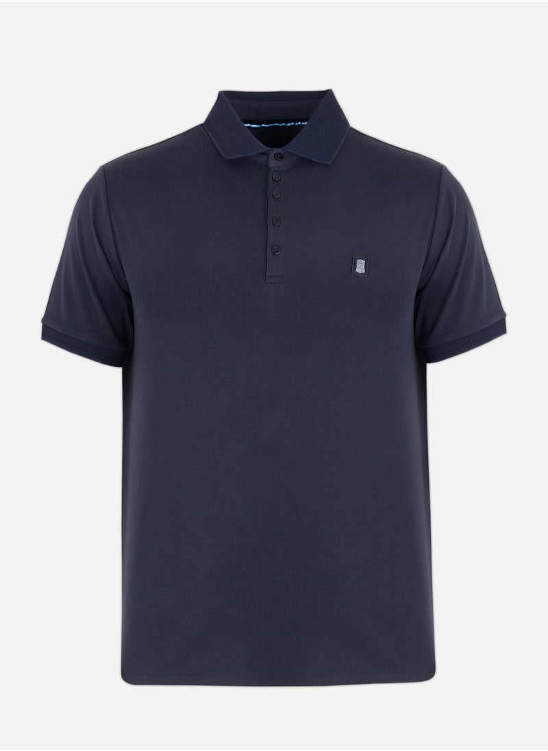 Theodore - The Neat Navy Polo - Image 1