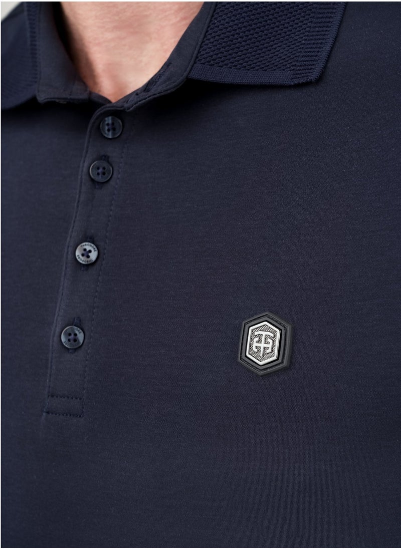 Theodore - The Neat Navy Polo - Image 1