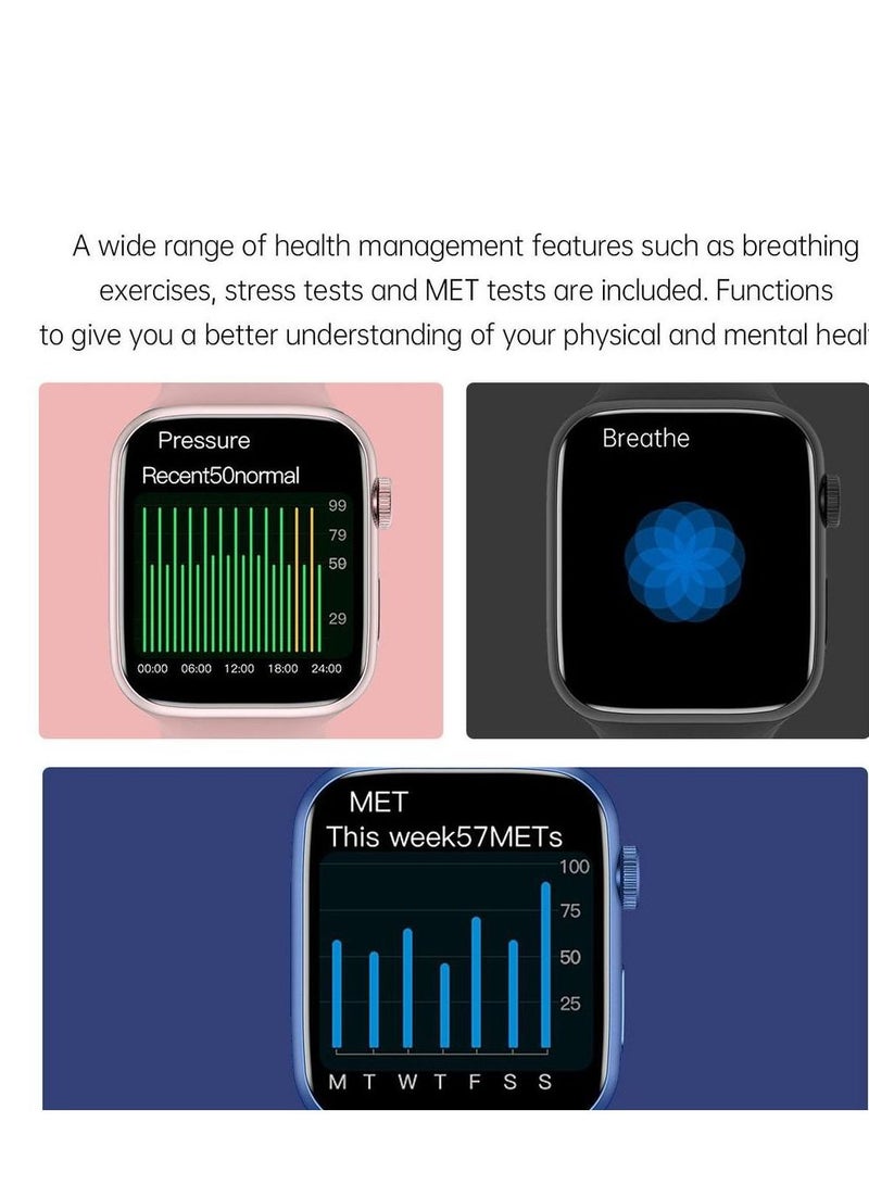 Smart Watch Full Screen with Wireless Charging Feature and Supports – Black - Image 3