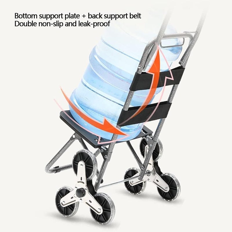 Grocery Shopping Cart Shopping Trolley Foldable Shopping Trolley 6 Wheels Stair Climbing Trolley Bag Detachable 35L Large Shopping Cart Travel Picnic Camping Folding Shopping Trolley Shopping Cart(B) - Image 4