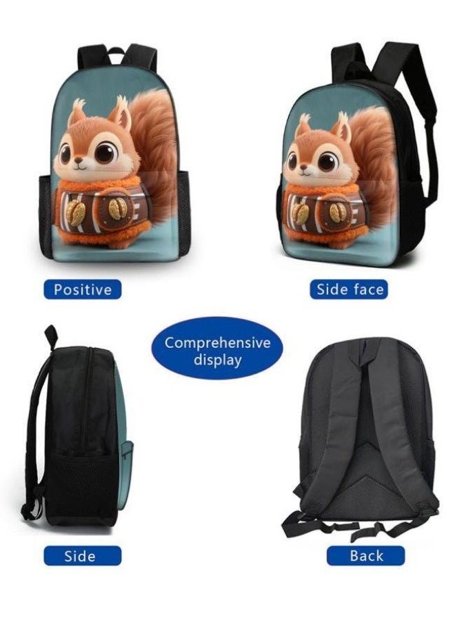 Bright Li Fire Unlock the new fashion of childish fun! Three-piece set of bags, cartoon elements for children and teenagers (students, children, friends' outings, mountain climbing, schooling, etc. can be used) - 30 - Image 3