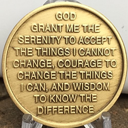 RecoveryChip Color Rainbow Butterfly One Day at A Time Medallion Serenity Prayer Bronze Chip - Image 4