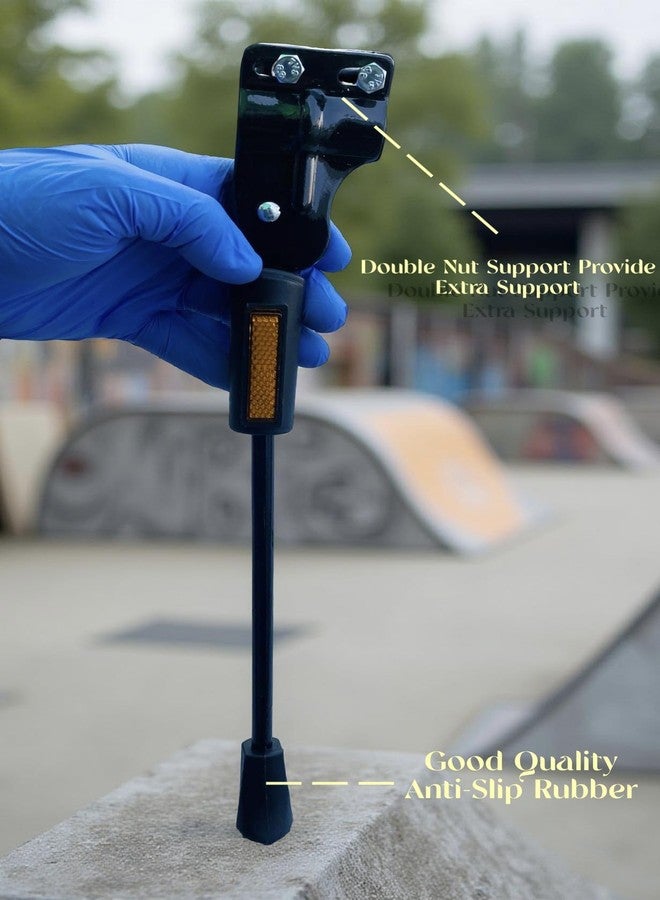 Wavva® Cycle Stand for 26 Inch Bicycle Side Kickstand with Reflector and Double Nut Support Aluminum Alloy Strong Quality Side Stand. - Image 3
