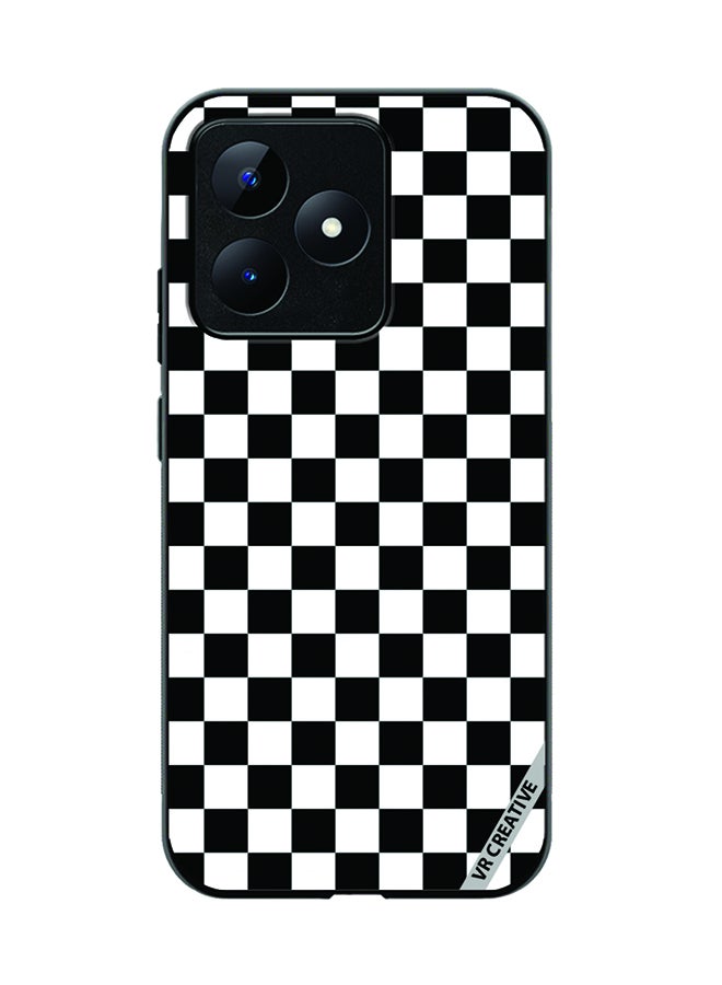 VR CREATIVE Protective Case Cover For Realme C53 Black And White Box Design Multicolour - Image 1
