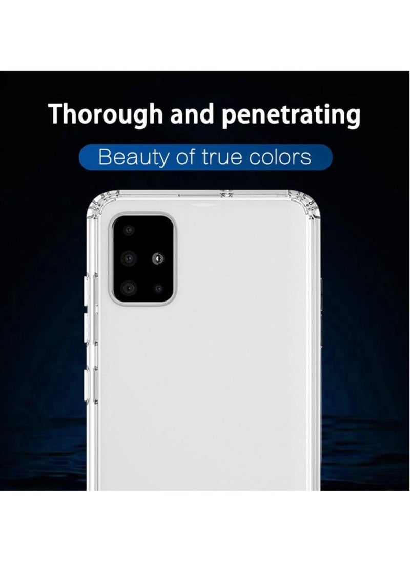 Raxoom Samsung Galaxy A51 Case Cover Protective Shock Absorption Bumper soft Transparent Case (Clear) - Image 3
