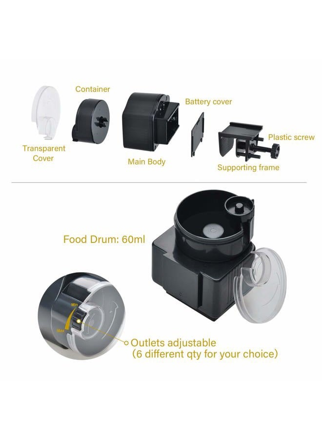 lychee Aquarium Fish Feeder Vacation Aquarium Automatic Fish Food Dispenser Tank Feeder Timer Auto Feeders for Holiday Vacation Fish Dispenser (AF-2003) - Image 2