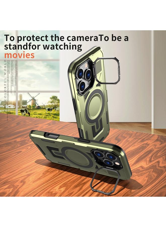 Zaboon Case For iPhone 11 Shield Hollow Frame Holder MagSafe Phone Case - Image 3