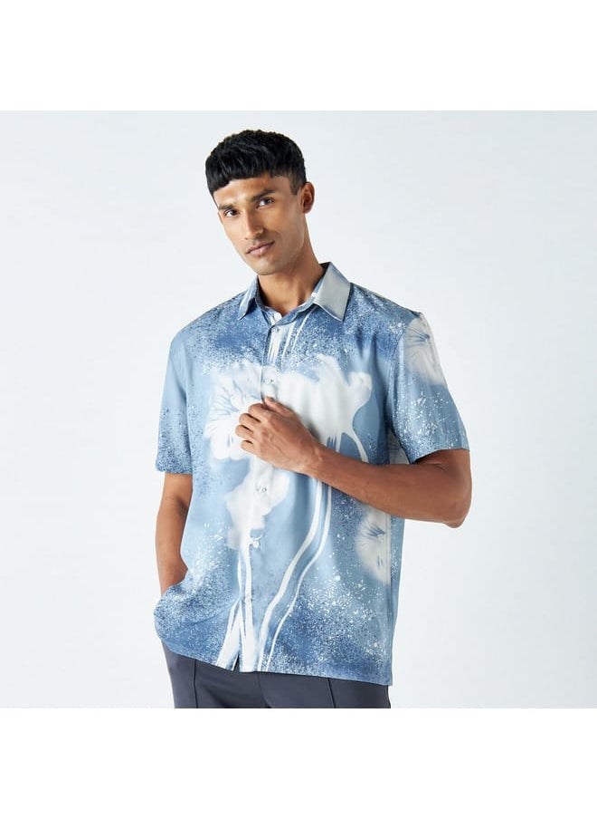 Iconic Iconic All-Over Print Shirt with Short Sleeves  - Image 1