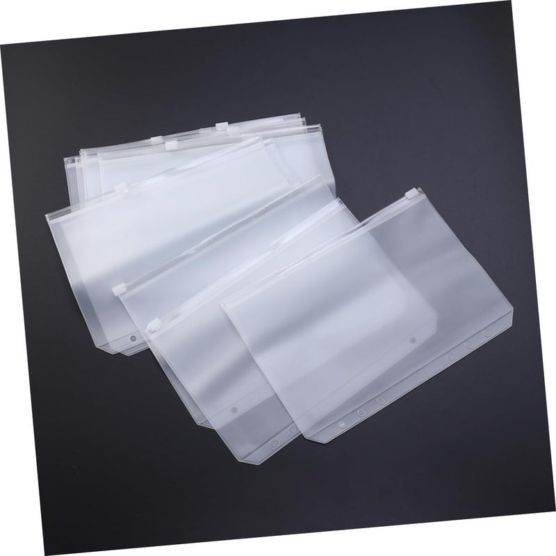 Gadpiparty 30PCS Zipper Storage Bag Transparent Loose Leaf Organizer Pouch for Documents Cards Tickets and Items for Travel Office and School Use - Image 2
