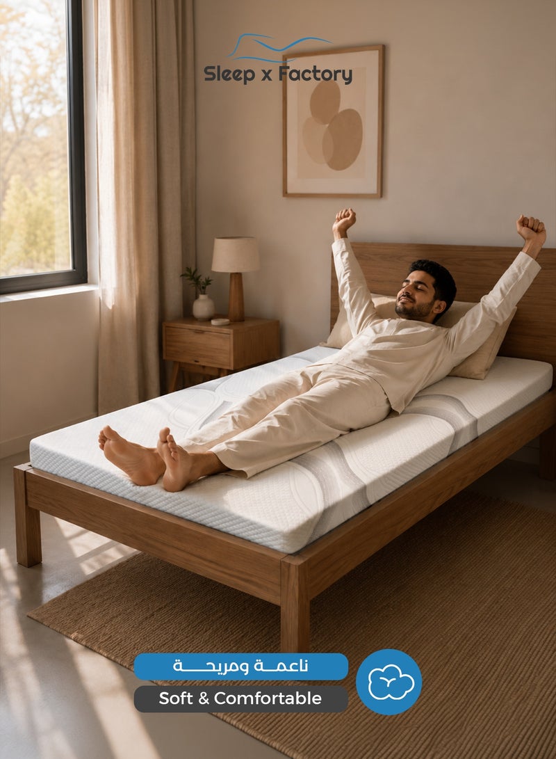 سليب × فاكتوري مرتبة SIGNATURE إسفنج من Sleep X Factory مقاس 90x190x10 سم نفر تأتي ملفوفة مع حقيبة تخزين - Image 4