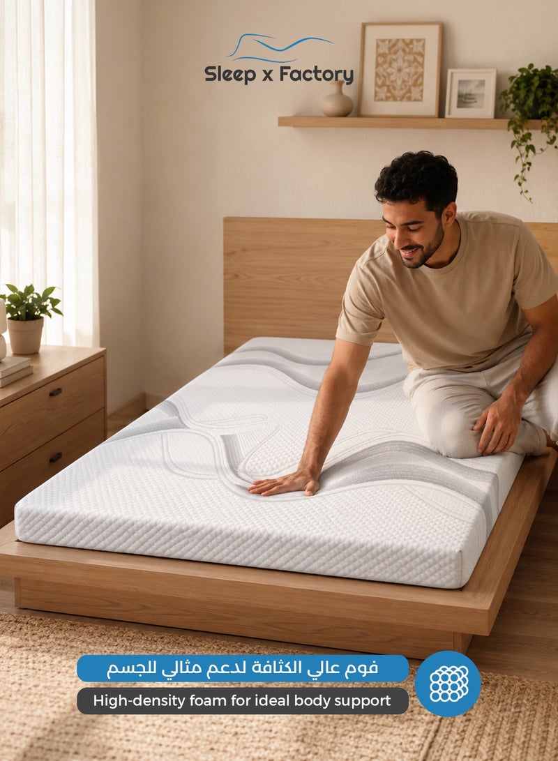 سليب × فاكتوري مرتبة SIGNATURE إسفنج من Sleep X Factory مقاس 90x190x10 سم نفر تأتي ملفوفة مع حقيبة تخزين - Image 2