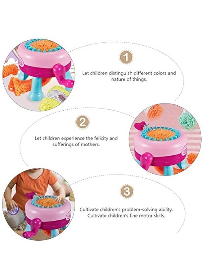 Kid Spinning Knitting Machine Needles: 1 Set Smart Weaving Loom Knitting with Row Counter DIY Portable Scarf Hat Socks Gloves Toy for Adults and Kids  - Image 2