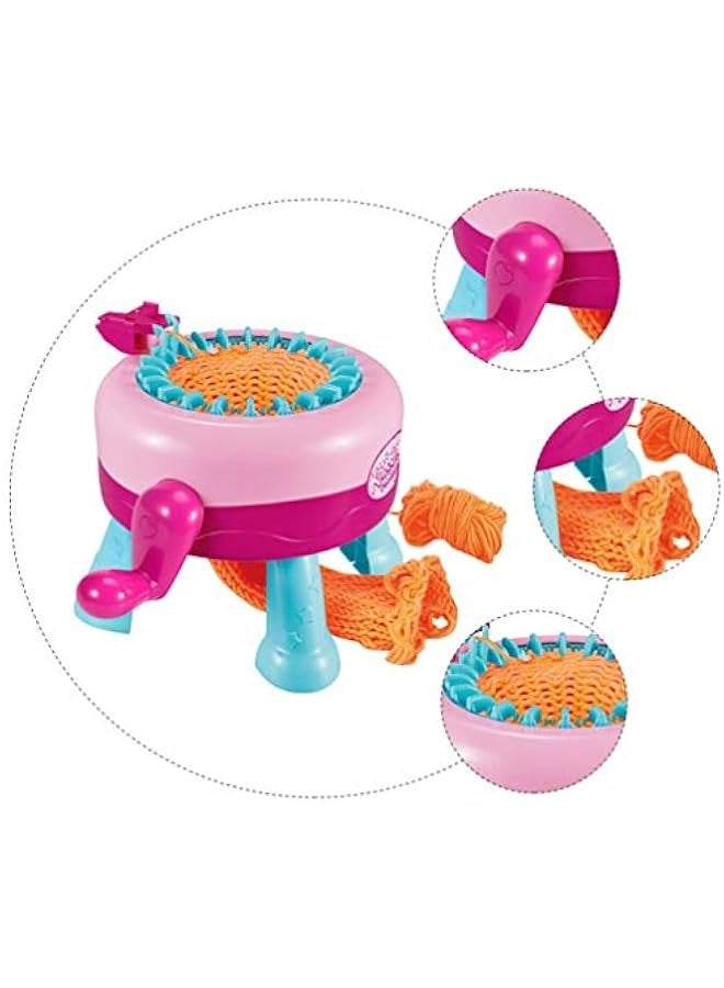 Kid Spinning Knitting Machine Needles: 1 Set Smart Weaving Loom Knitting with Row Counter DIY Portable Scarf Hat Socks Gloves Toy for Adults and Kids  - Image 3