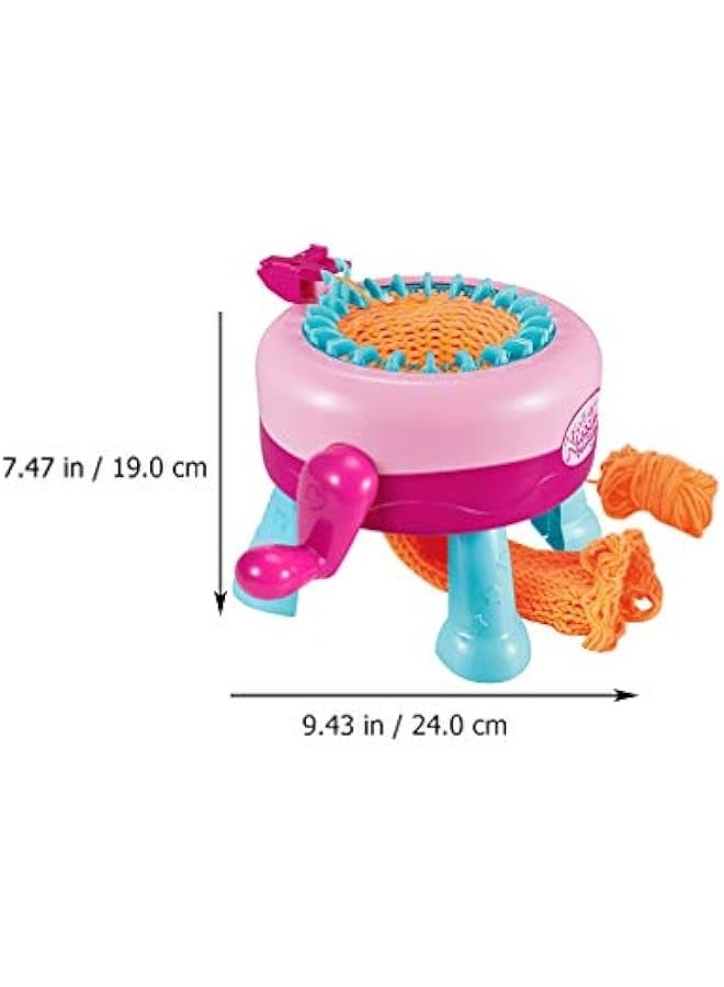 Kid Spinning Knitting Machine Needles: 1 Set Smart Weaving Loom Knitting with Row Counter DIY Portable Scarf Hat Socks Gloves Toy for Adults and Kids  - Image 4