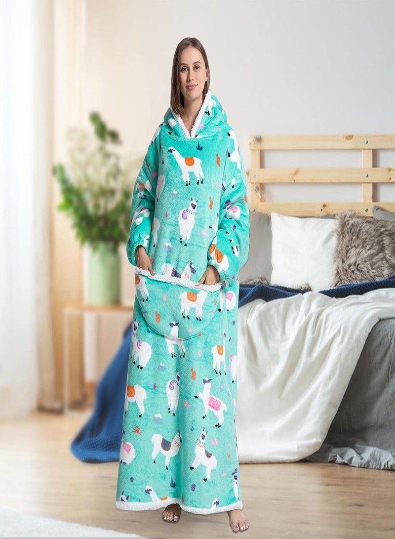 GGOOT Hoodie Blanket,Oversized Sherpa Wearable Blanket Sweatshirt | Oversized Hoodie Sweatshirt Blanket with Pocket, Size Fits All  - Image 3