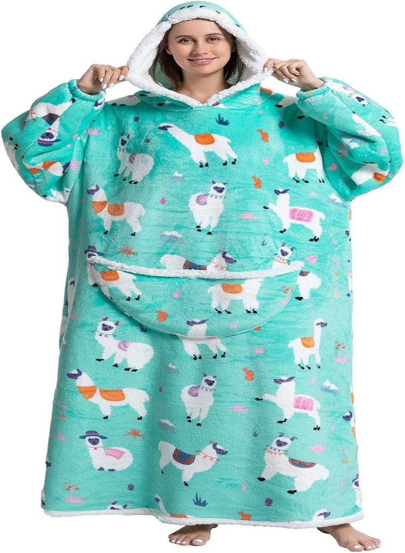 GGOOT Hoodie Blanket,Oversized Sherpa Wearable Blanket Sweatshirt | Oversized Hoodie Sweatshirt Blanket with Pocket, Size Fits All  - Image 1