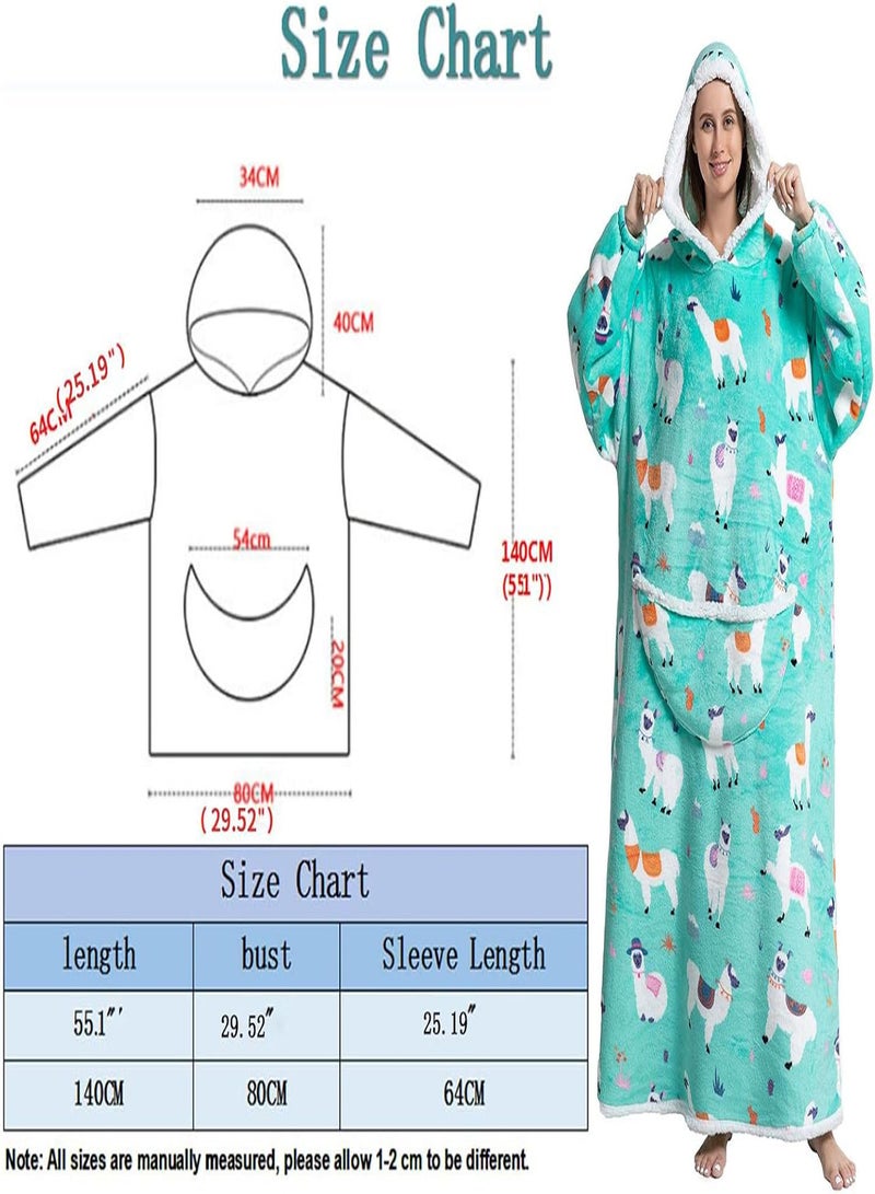 GGOOT Hoodie Blanket,Oversized Sherpa Wearable Blanket Sweatshirt | Oversized Hoodie Sweatshirt Blanket with Pocket, Size Fits All  - Image 4