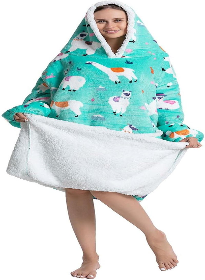 GGOOT Hoodie Blanket,Oversized Sherpa Wearable Blanket Sweatshirt | Oversized Hoodie Sweatshirt Blanket with Pocket, Size Fits All  - Image 5