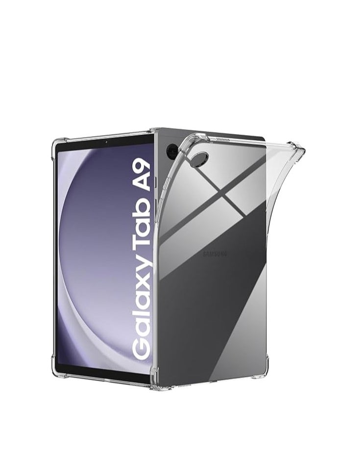 Slim Soft Flexible Shock Absorbing Back Cover Case, TPU Protective Case for Samsung Galaxy Tab X110 8.7 inch 2023 (SM-X115/SM-X117/SM-A9), Clear, Silicone